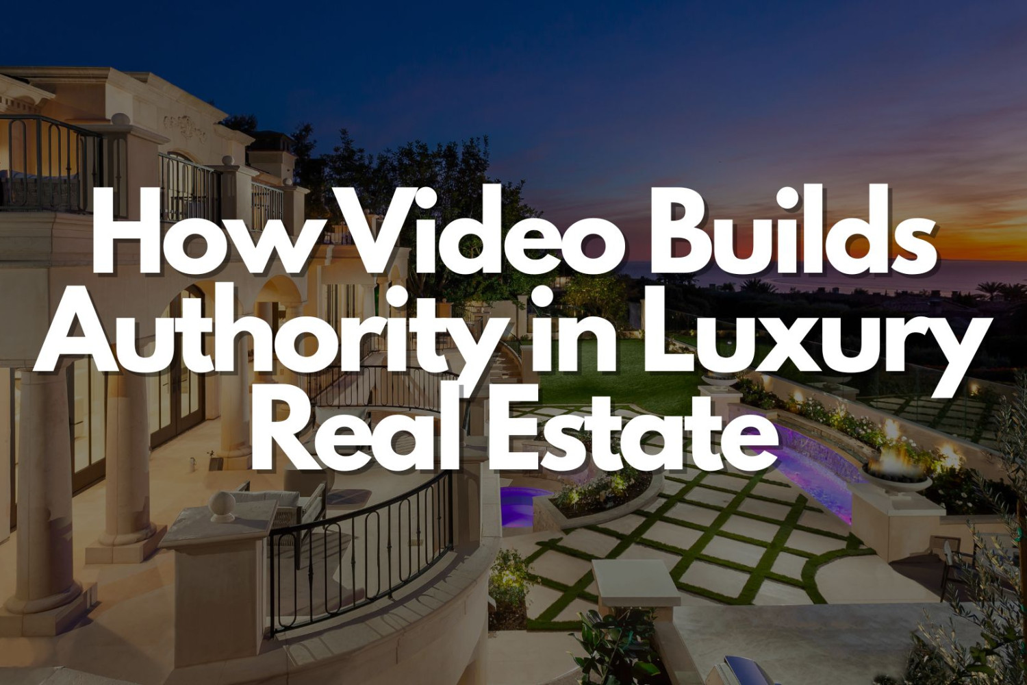 luxury real estate agent talking on video